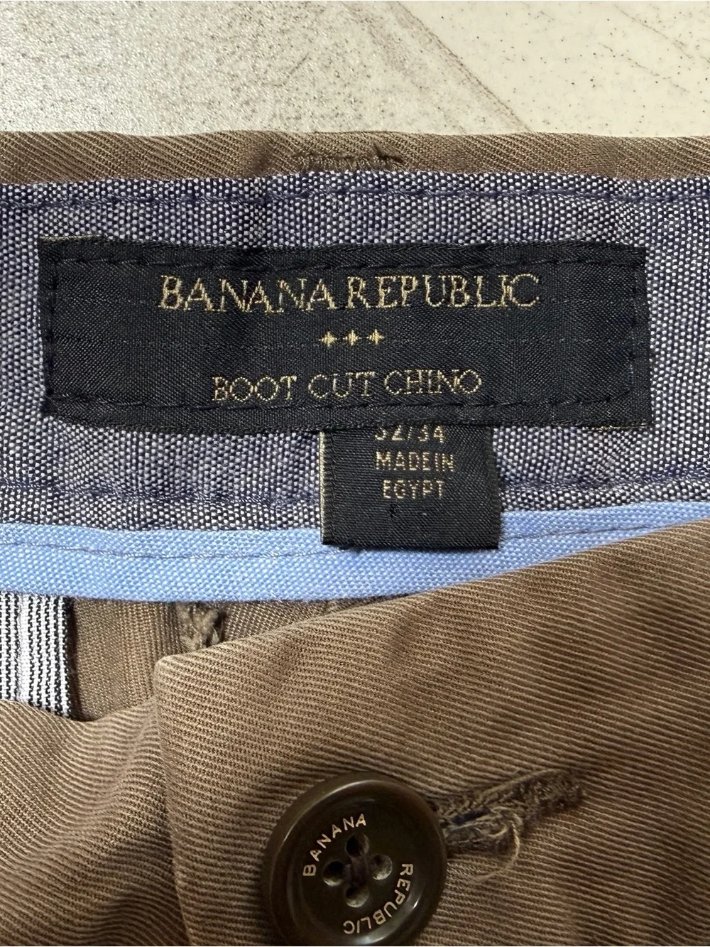 Banana Republic Men's Khaki Chinos - Olive Brown